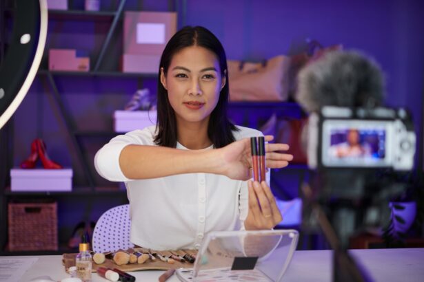 Beauty Blogger Filming Makeup
